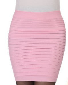 Women’s High-Waist Mini Skirt – Summer Thin Candy-Color A-Line