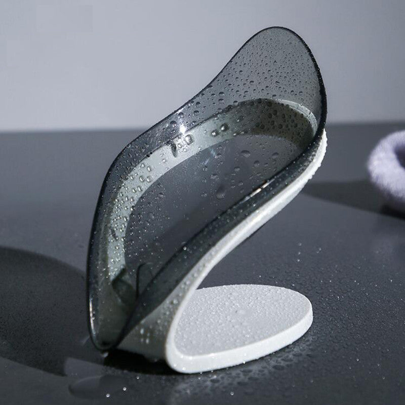 Leaf-Shaped Bathroom Soap Holder – Non-Slip Drain Storage Box for Soap & Kitchen Dish