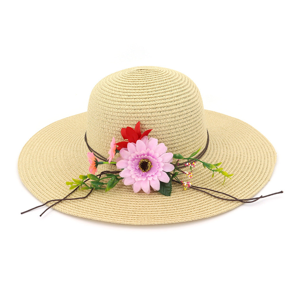 Ladies Dahai Beach Resort Sunscreen Straw Hat