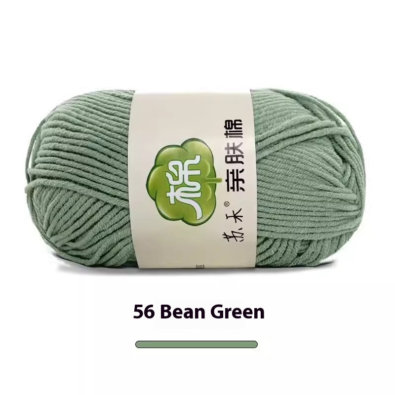 5-Strand Skin-Friendly Combed Milk Cotton Yarn – Hand Knitting Supplies