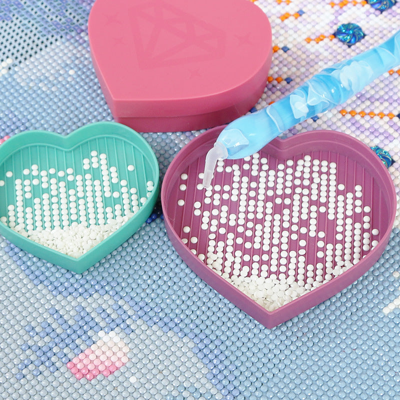 Diamond Painting Peach Heart Turning Drill Plate – DIY Multi-Function Tool Set