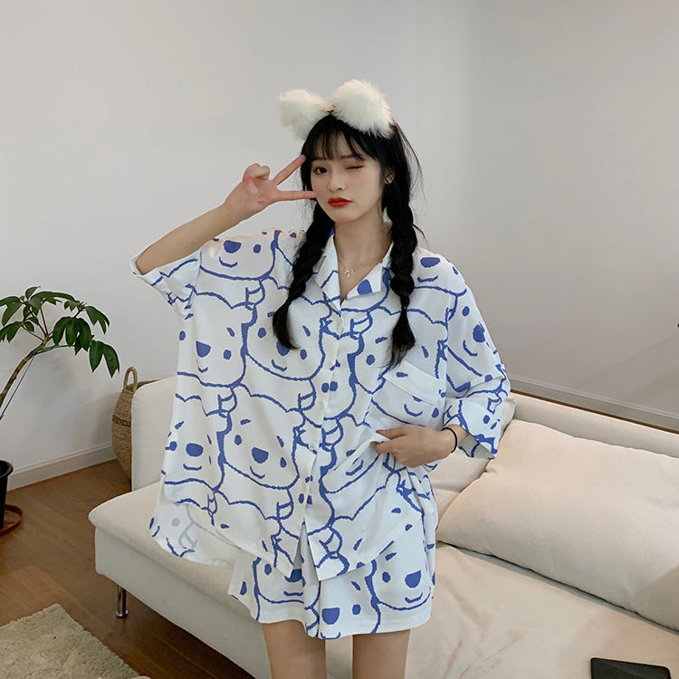 Cute Bear Korean Style Homewear Suit