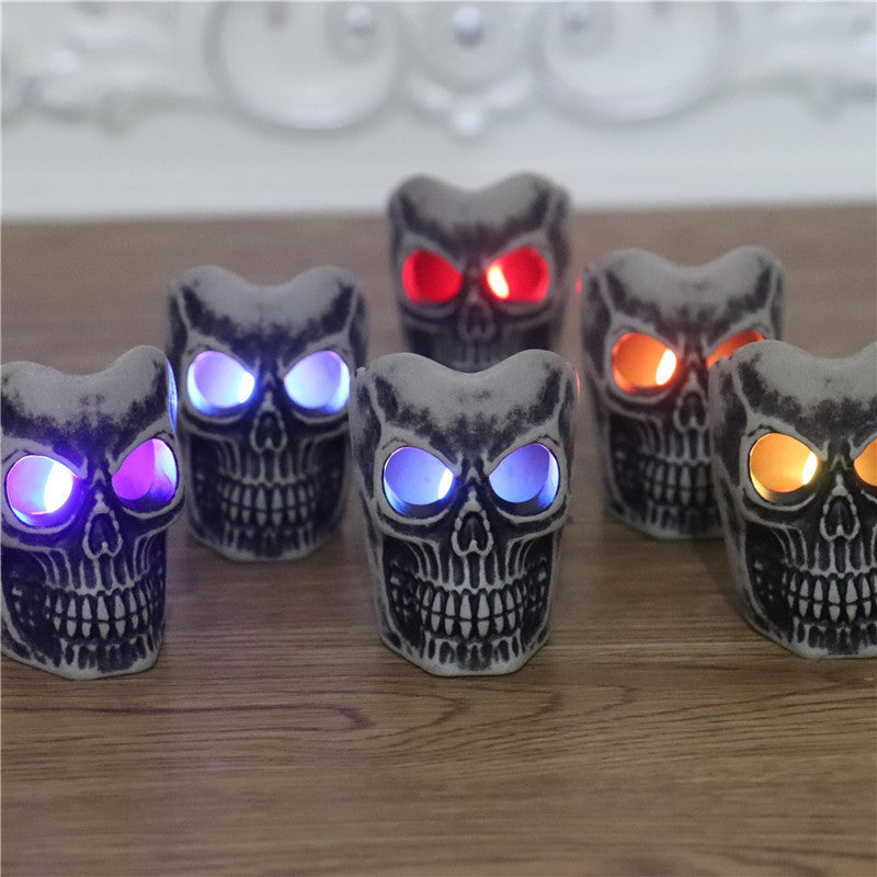 Halloween Decorative Props LED Electronic Glow Skull Light