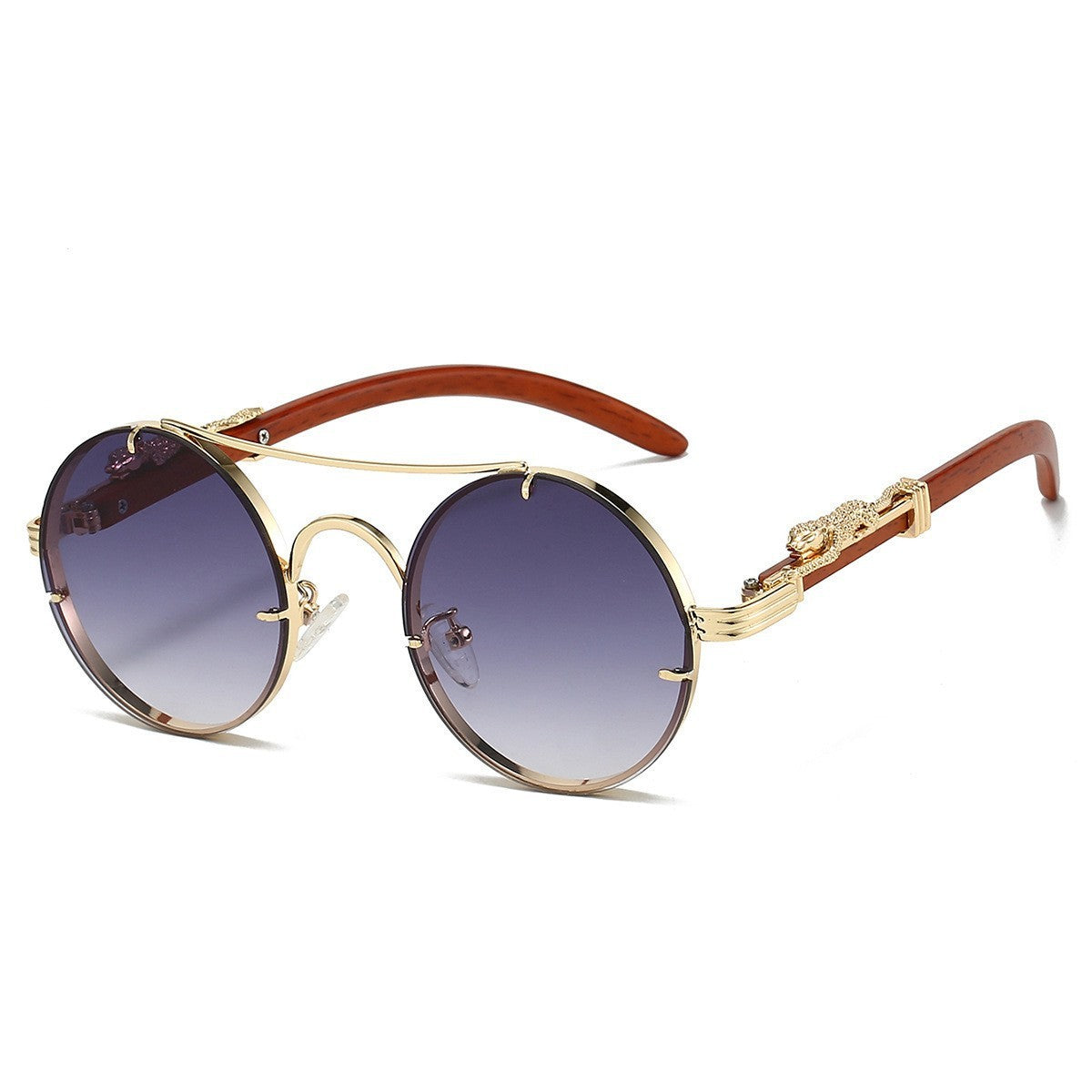 Gold Frame PC Lens Sunglasses – Stylish UV Protection