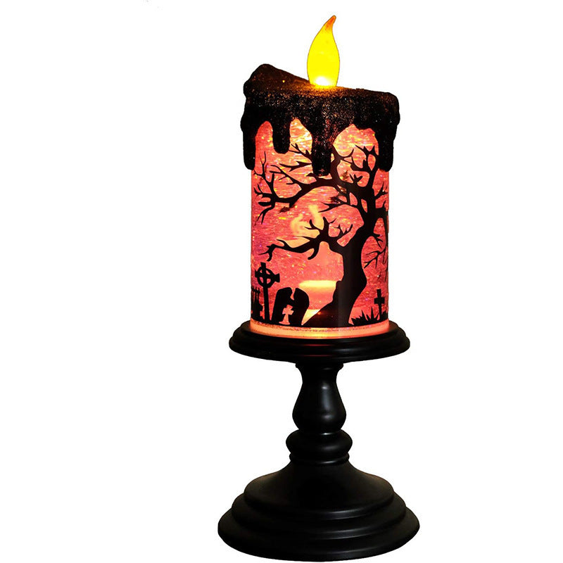 Halloween Decoration Props Candlestick Castle Pumpkin Small Night Lamp