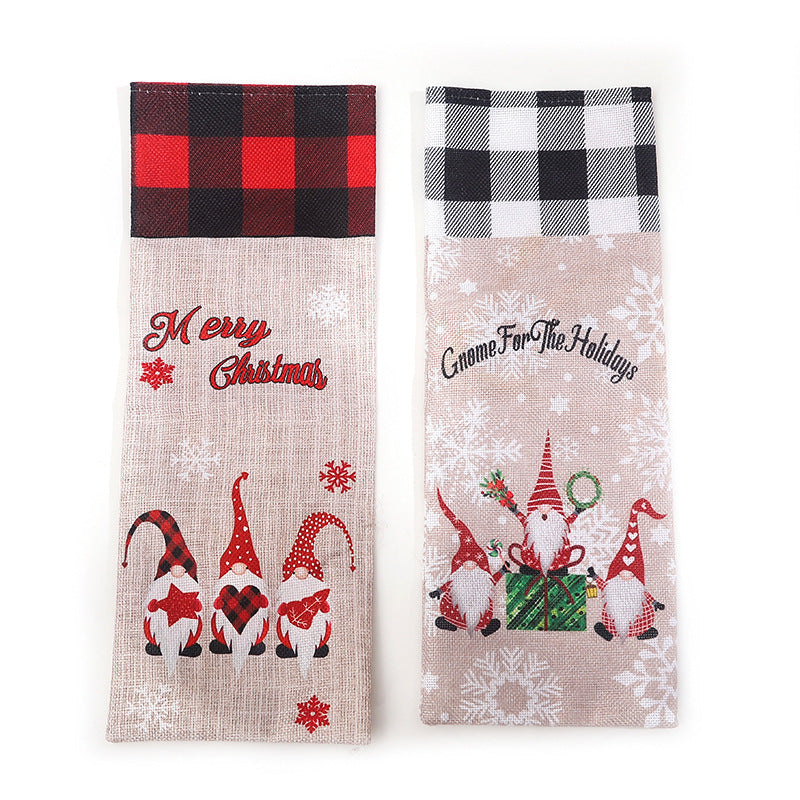 Christmas Decorations Cartoon Cute Bottle Cover Dress Up
