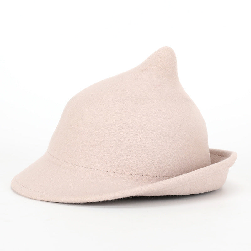 Fashion Personality Curling Wool Witch Hat – Trendy Winter Statement Headwear
