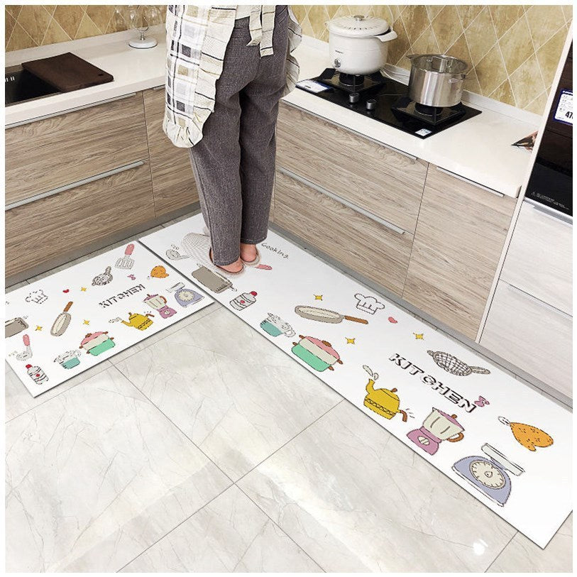 Long Oil-Proof Kitchen Floor Mats & Bathroom Mats – Non-Slip Foot Rugs