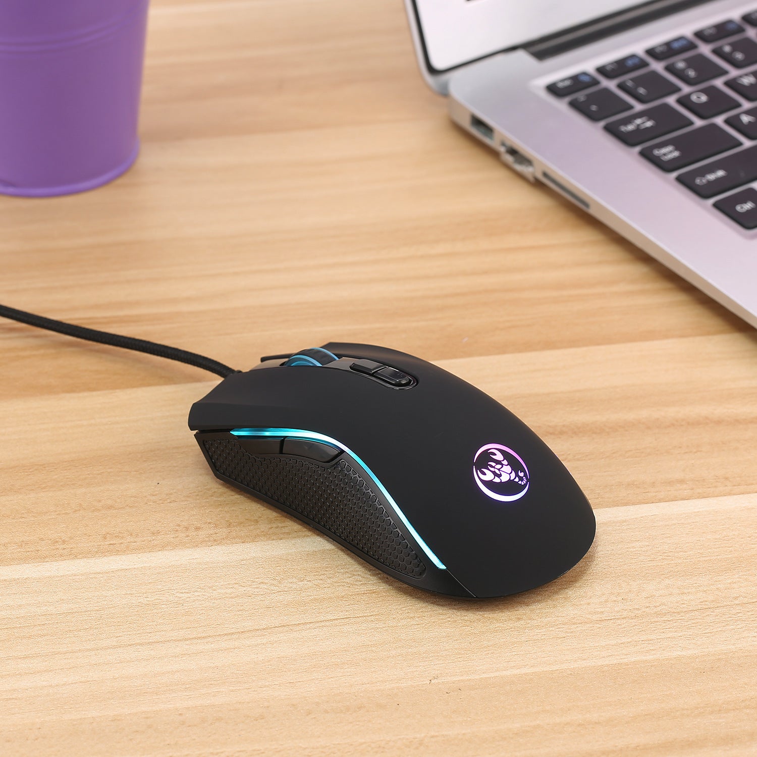 Gaming USB Wired Keyboard – Luminous Floating Keycap Design for PC Gamers