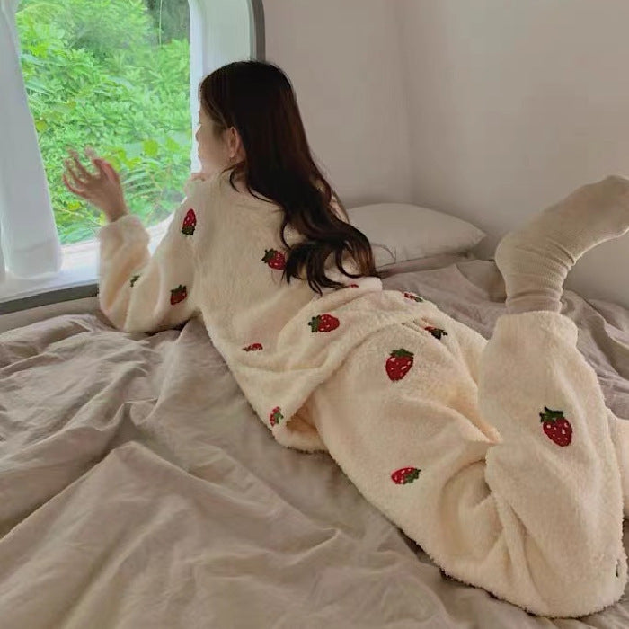 Comfortable Long Sleeved Trousers Loungewear Two Piece Set