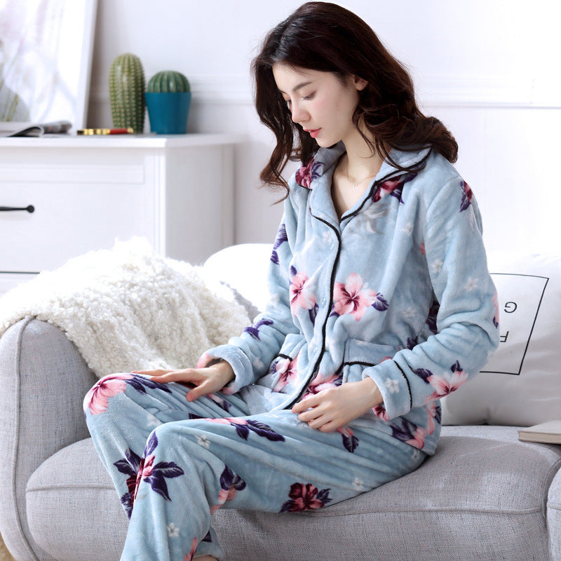 Women's Pajamas Coral Velvet Youth Home Wear Fashion