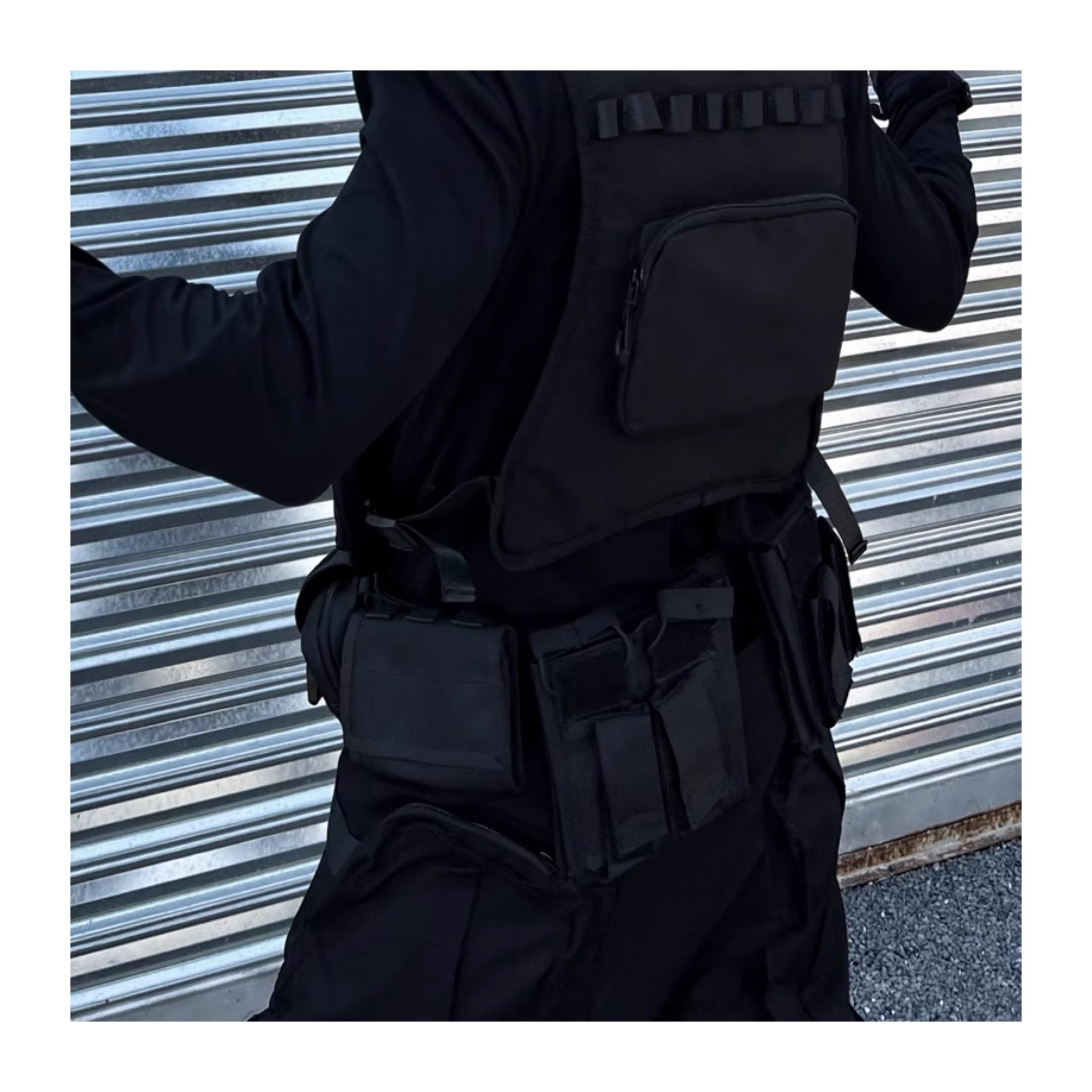 Black Multi-Functional Tactical Belt – Adjustable Double-Layer Design for Men & Women