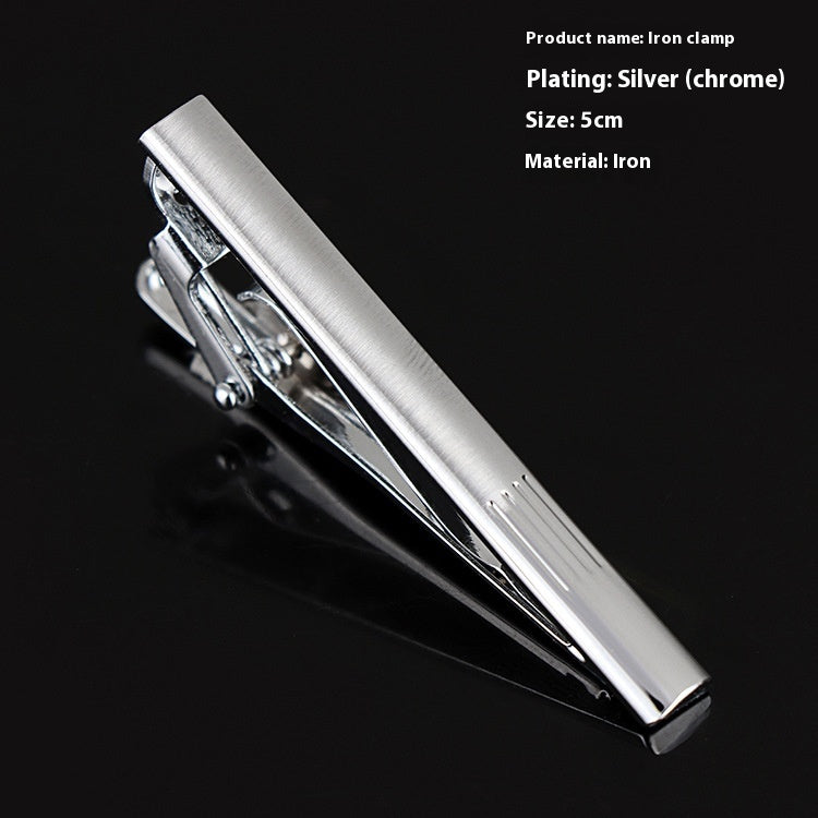 Men's Silver Short Tie Clip