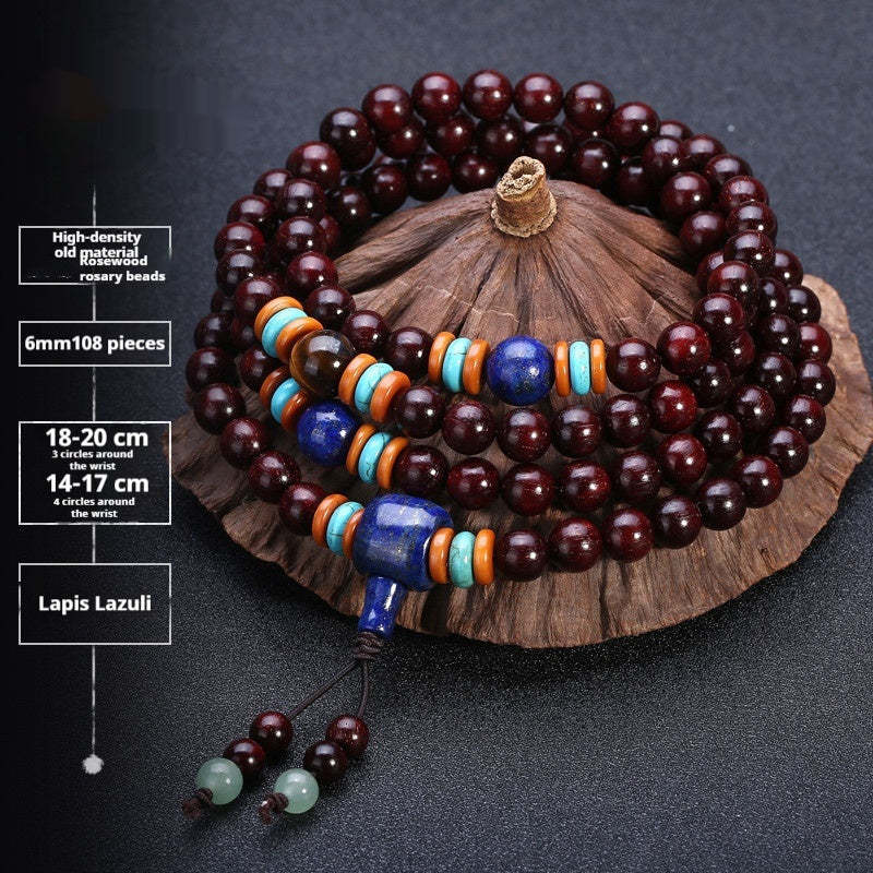 Pterocarpus Santalinus Bracelet Men's 108 Beads