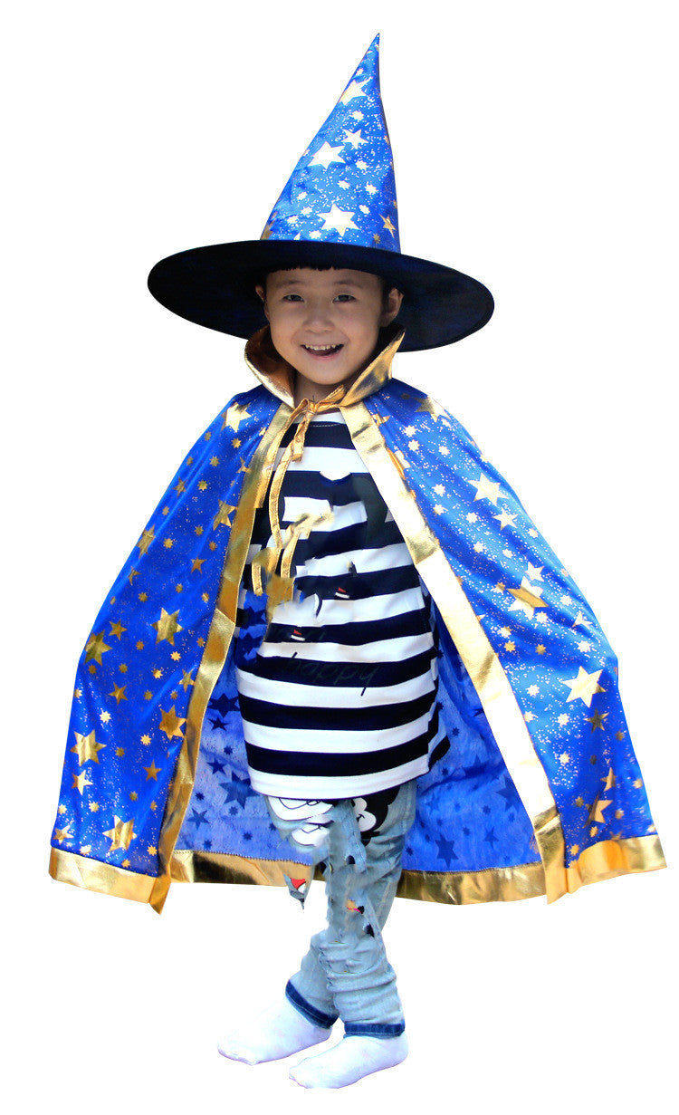 Kids Halloween Cloak – Six Star Hooded Costume for Party and Cosplay