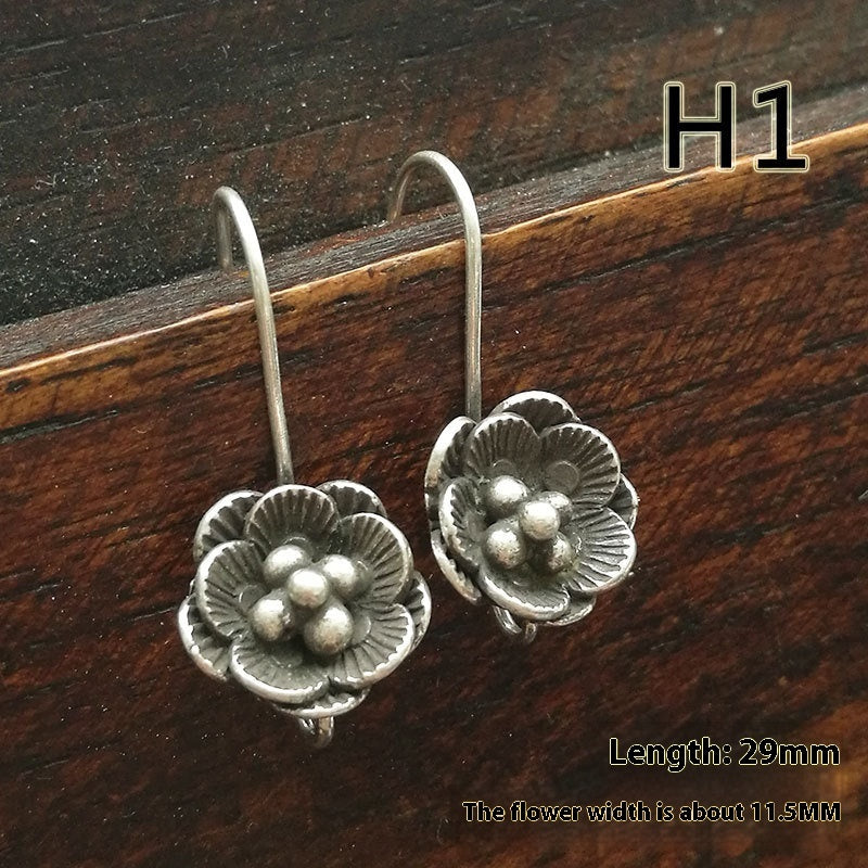 Homemade Sterling Silver Earrings Eardrop Silver Accessories Silver Ear Hook