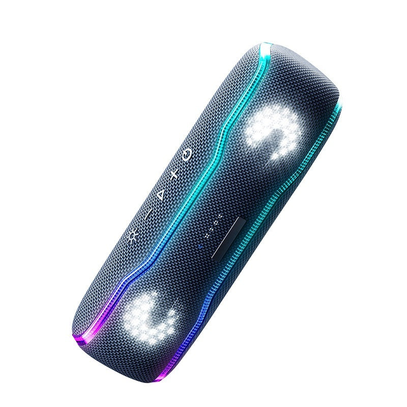 Colorful RGB Lamp 25W Subwoofer Outdoor Portable Waterproof Beat Drum Bluetooth Speaker