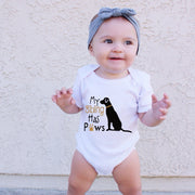 Romper Printed Baby Ins Pure Cotton Rompers One-piece My Sibling Has Paws