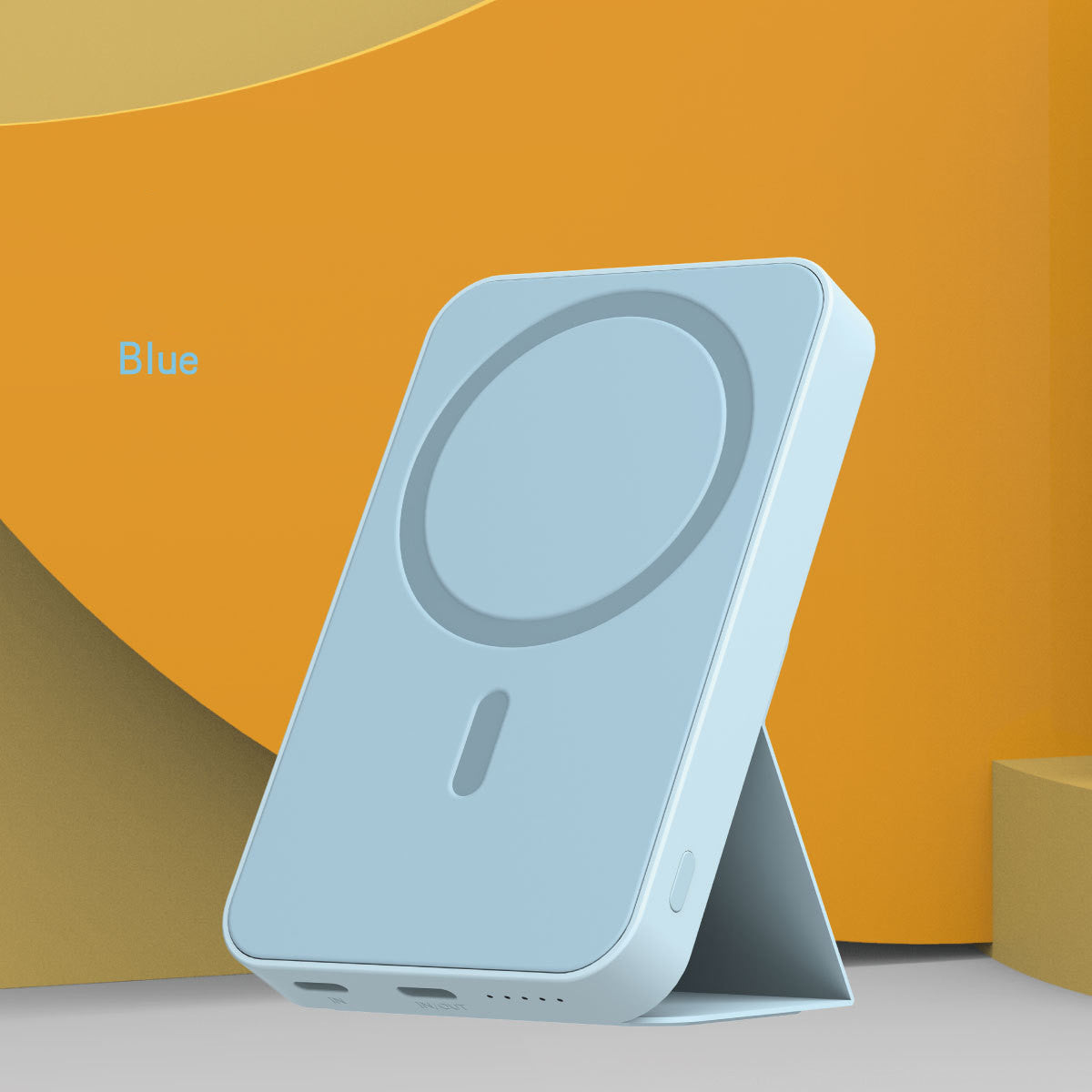 5000mAh Clip-On Magnetic Wireless Power Bank – Slim PD20W Charging Stand for MagSafe Devices