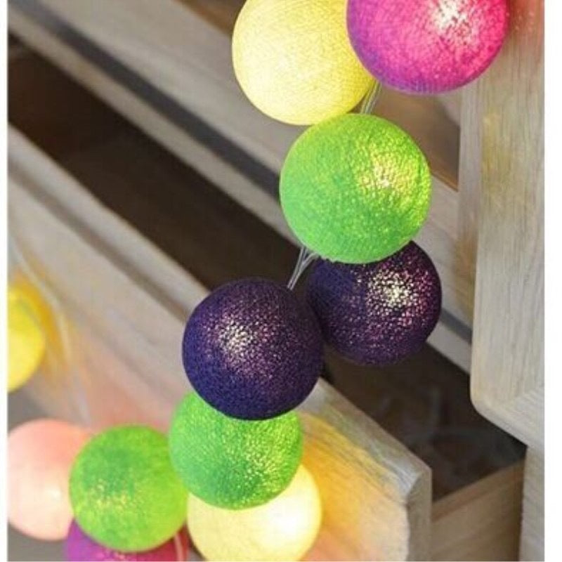 Cotton Ball Lighting Chain Festival Color Decoration