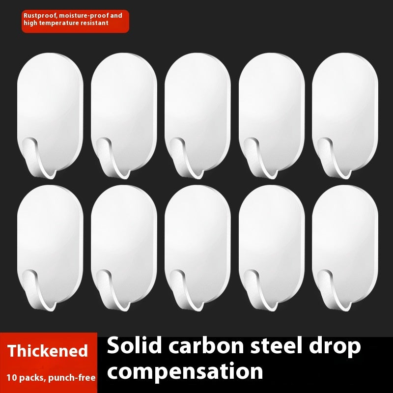 Hook Punch-free Kitchen Bathroom Behind The Door Traceless Load Bearing Stainless Steel