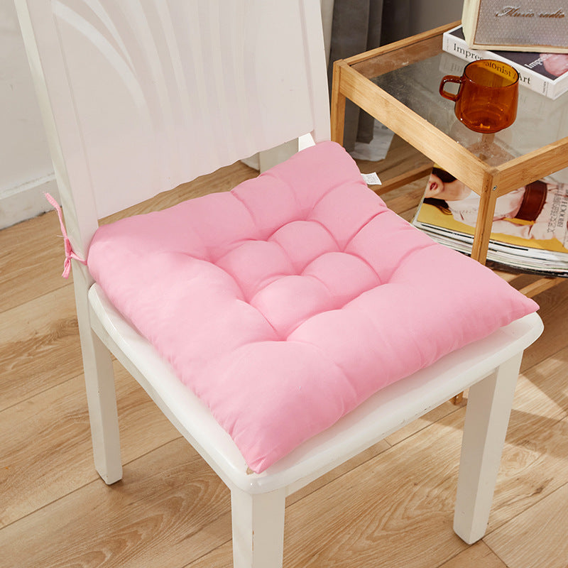 Brushed Thickened Solid Color Polyester Dining and Office Chair Cushion