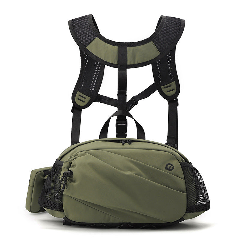 Unisex Nylon Crossbody Waist Backpack For Travel Outdoor