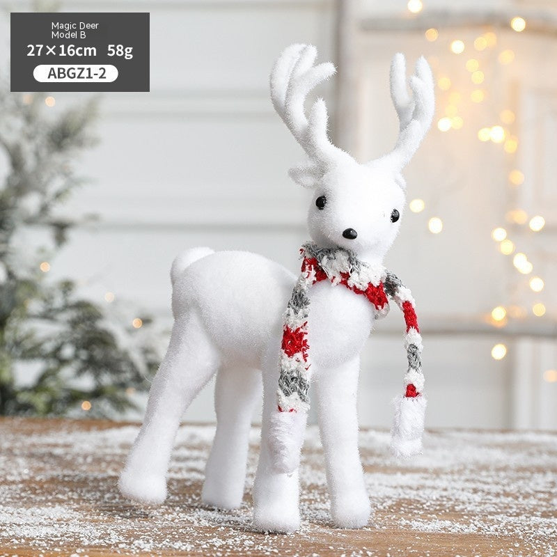 Christmas Snowman Sled Elk Squirrel Polar Bear Decorations Desktop Ornaments
