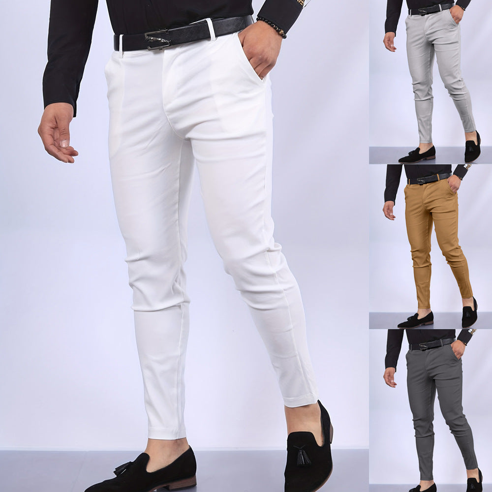 Men’s Chinese Linen Pants – Retro Loose Straight-Leg Casual Trousers