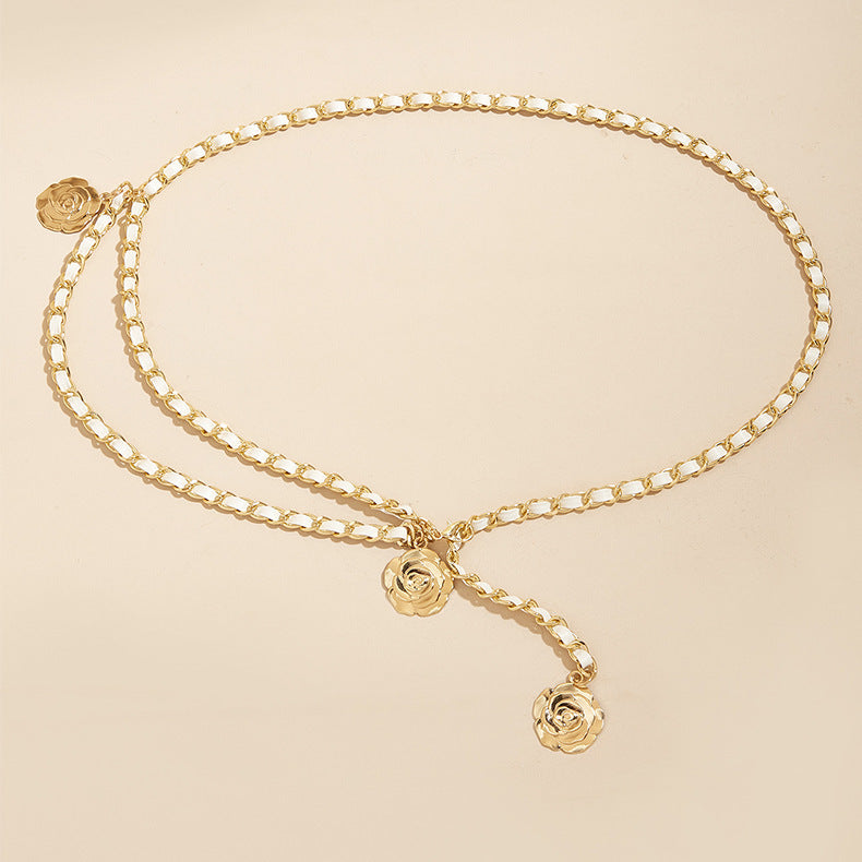 Women's Classic Waist Chain Belt for Dresses, Skirts, and Pants