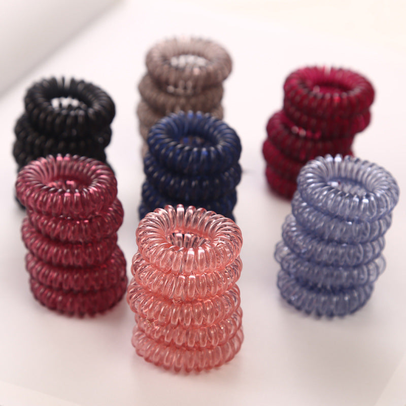 Transparent Phone Line Hair Ring Small Size Cute High Elastic Thin Hair Rope