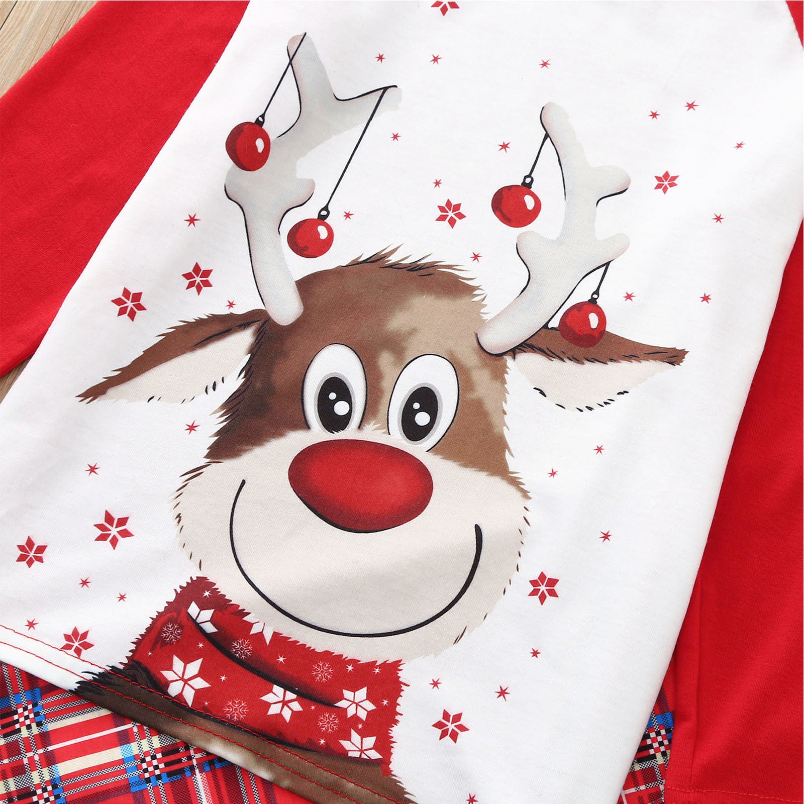 Printed Long-sleeved Pajamas And Home Clothes Christmas Set