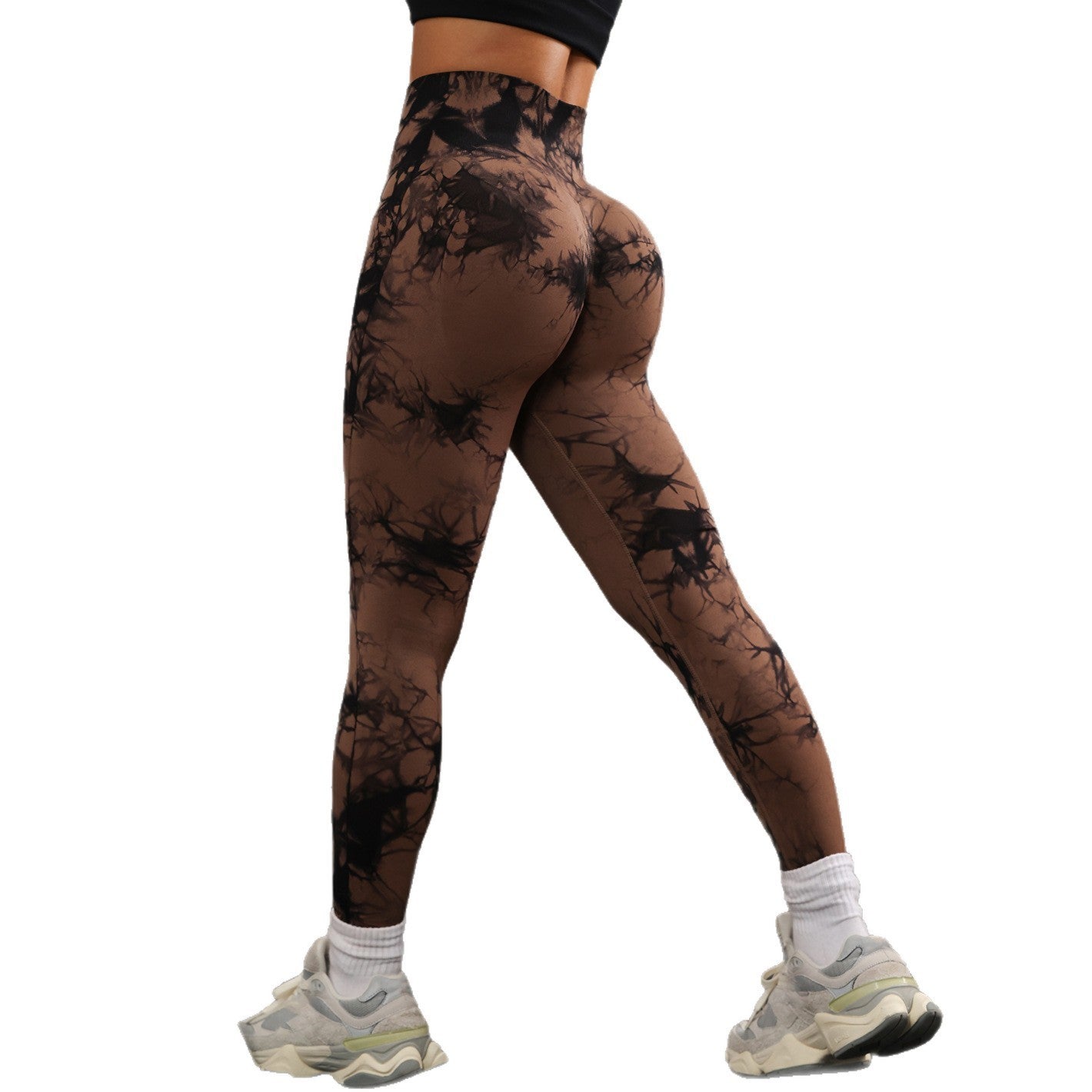 Tie-Dye High-Waist Yoga Pants – Breathable Compression Workout Leggings