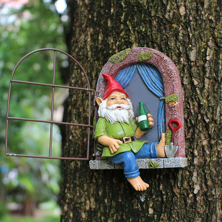 Creative Resin Garden Tree Hanging Outdoor Landscape Ornament