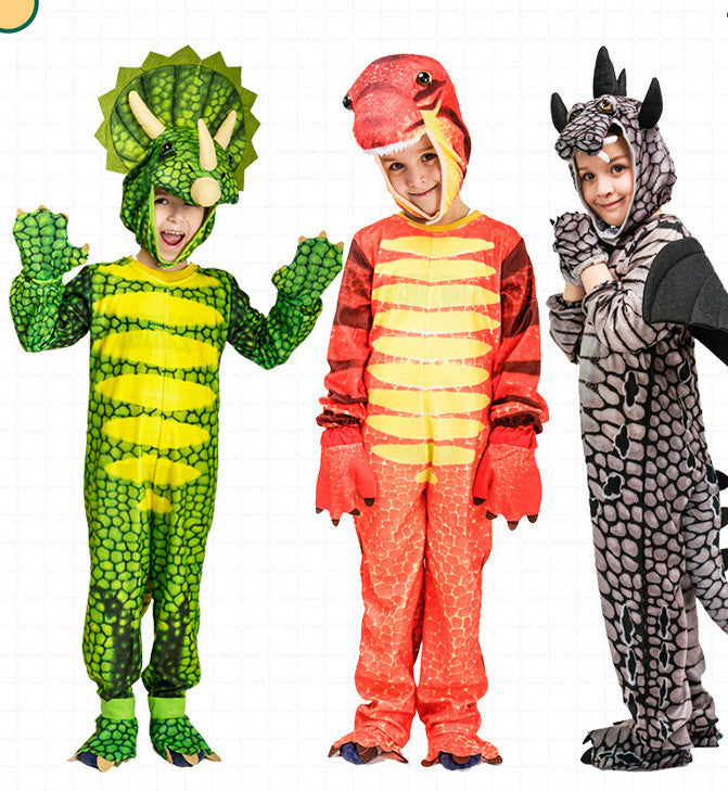 Kids Dinosaur Costume – Halloween Masquerade Cosplay Outfit and Stage Performance Prop
