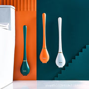 Wall-Mounted Silicone Toilet Brush – Long-Handled Household Cleaner