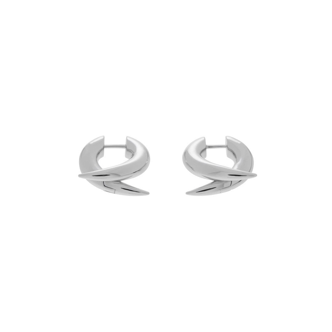 Unique Personality Advanced Metal Copper White Gold Plated Cross Ear Ring