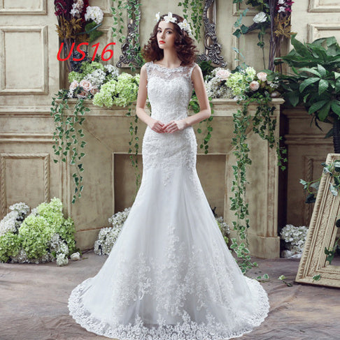 Sexy Lace Mermaid Trailing Wedding Dress for Brides