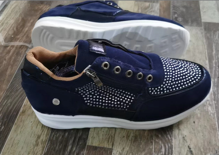 Women's Shoes Fashion Fashion British High-rise Slope With Two-tone Bottom Large Size Casual Shoes