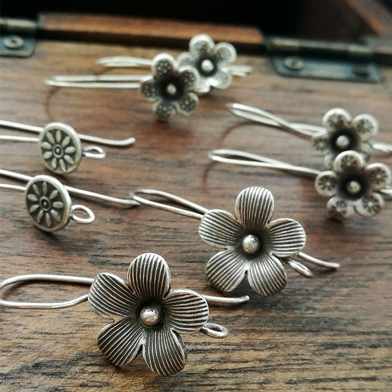 Homemade Sterling Silver Earrings Eardrop Silver Accessories Silver Ear Hook