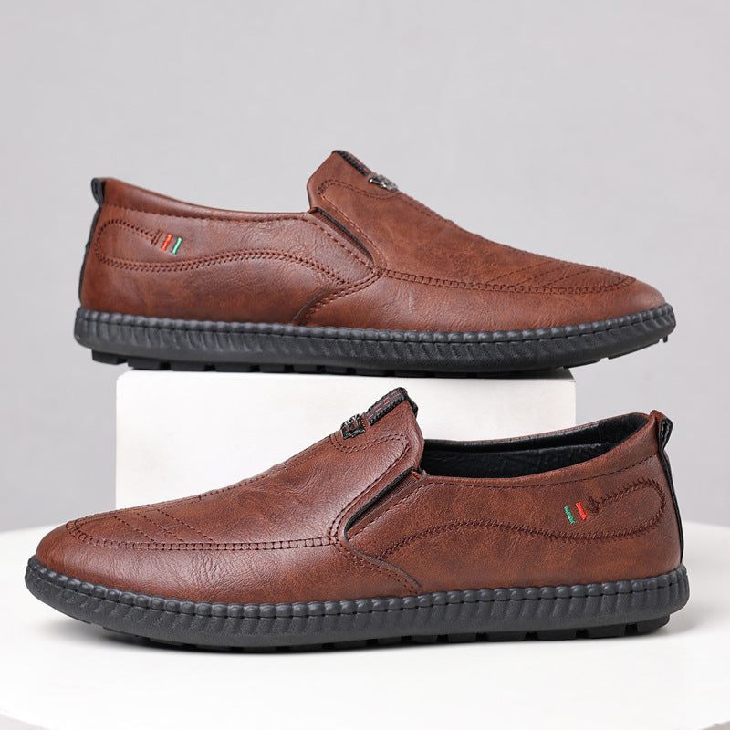 Spring And Summer Versatile Casual Middle-aged Men's Leather Shoes