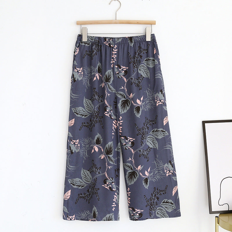 Women’s Lounge Pants – Loose Casual Home Trousers, Soft Elastic Waist with Pockets