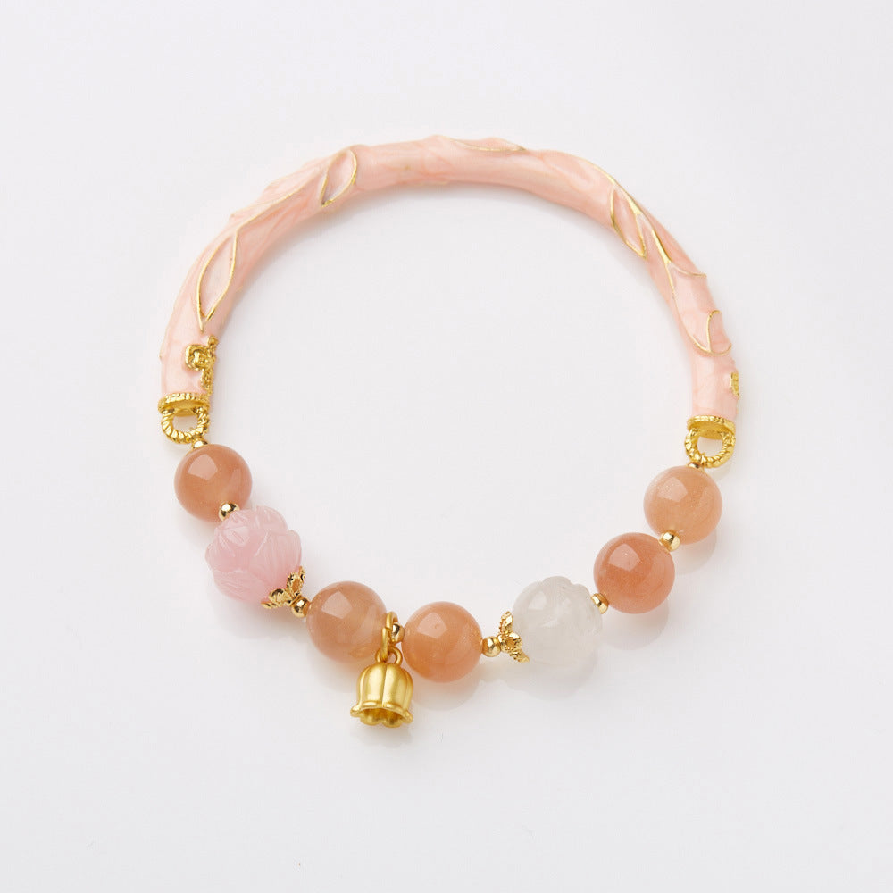 Half-life Liangyuan Lily Jade Half Brace Lace Bracelet