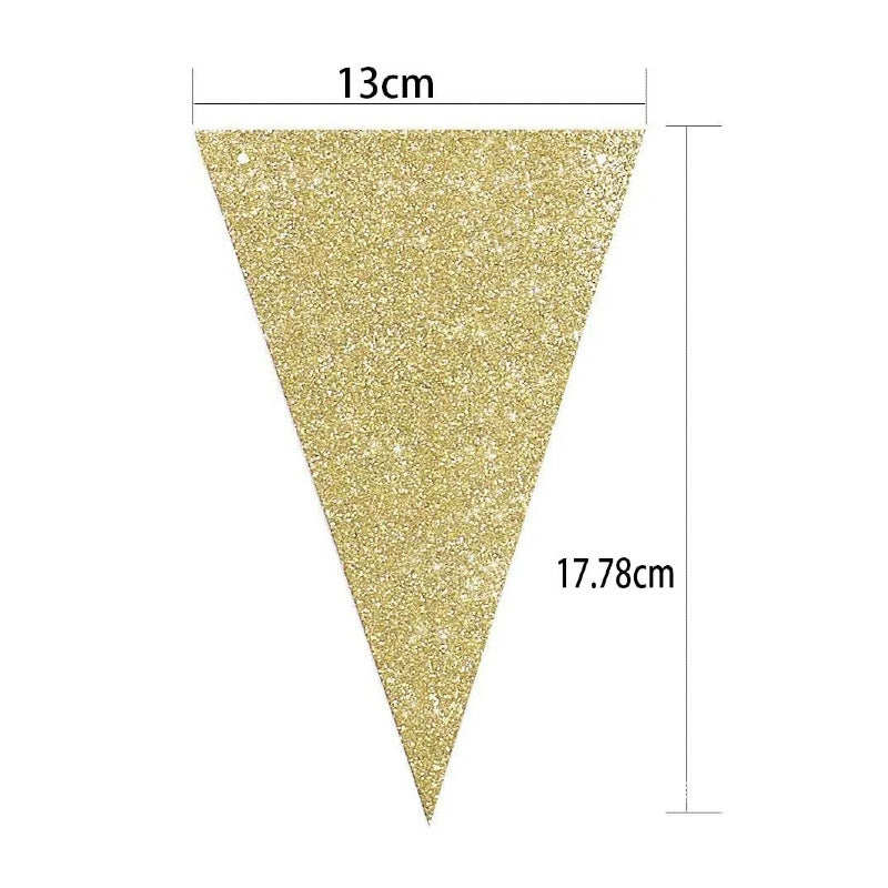 Triangle Hanging Flag Birthday Wedding Party Decoration Supplies Bunting Holiday Scene Layout Banner