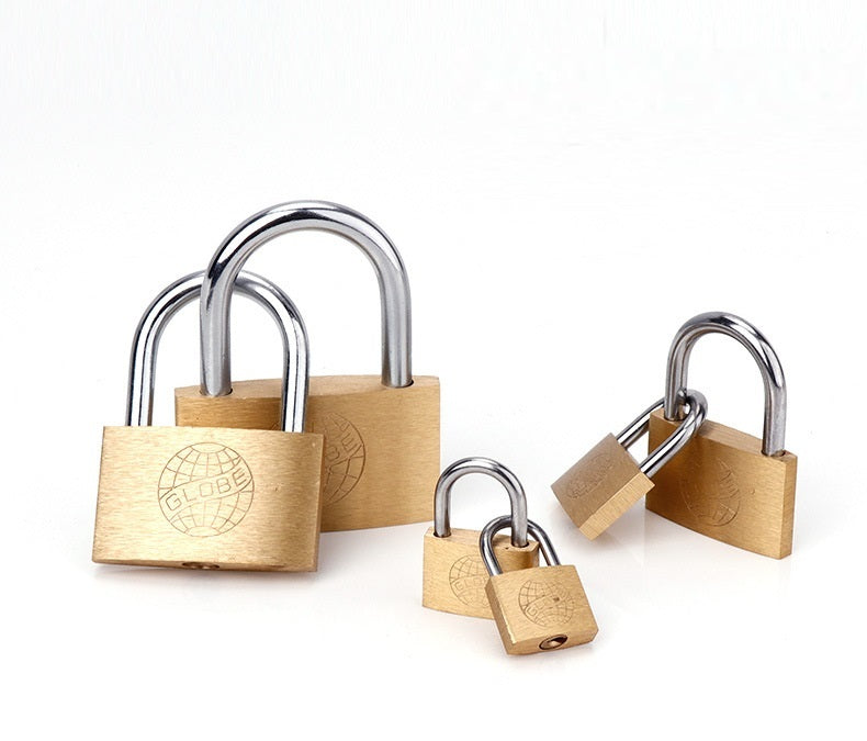 Household Modern Minimalist Small Lock Earth Copper Padlock