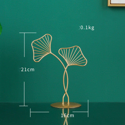 Nordic Style Gold Circle Metal Statue Table Ornament Morden Home Living Room TV