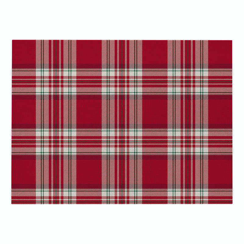 Christmas Series Cotton And Linen Placemat Dining Table Cushion Heat Proof Mat Anti-scald