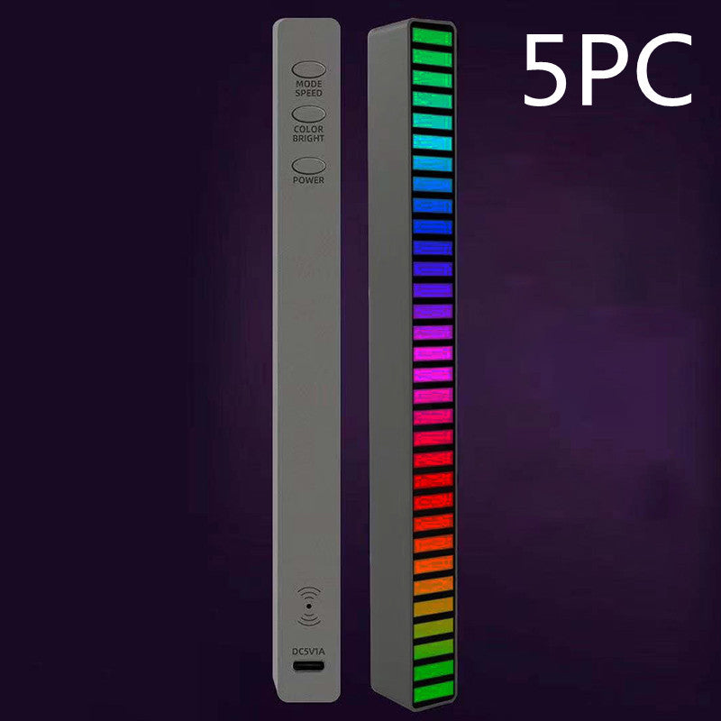 RGB Voice-Activated Music Rhythm Ambient Light with 32 LEDs and 18 Colors, Sound Control Lamp for Car and Home Decoration