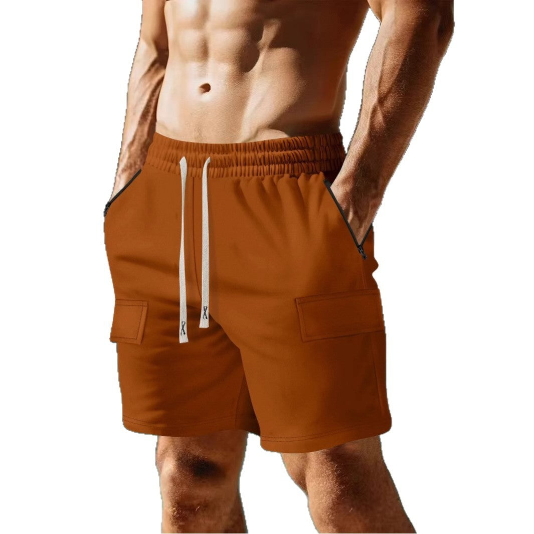 Casual Multi-pocket Workwear Shorts Lace-up Five-point Men