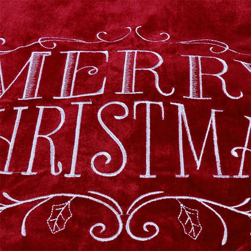 Red Velvet Christmas Tree Skirt Decoration